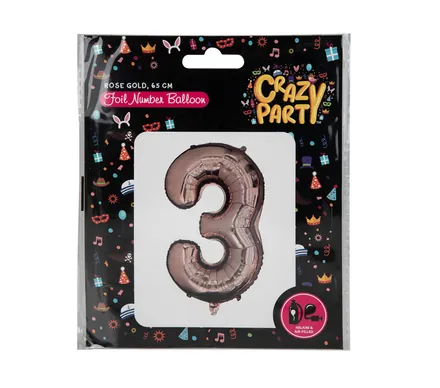 Rose-Gold Helium Foil Balloon, 3