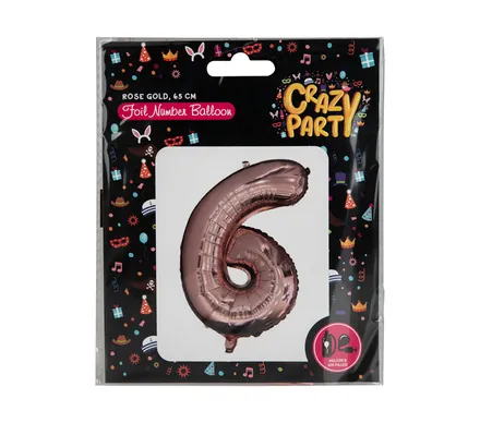 Rose-Gold Helium Foil Balloon, 6