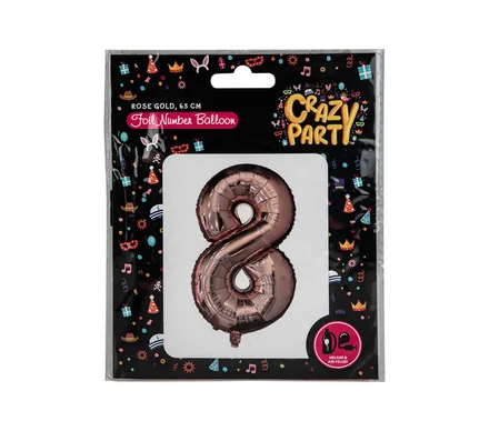 Rose-Gold Helium Foil Balloon, 8