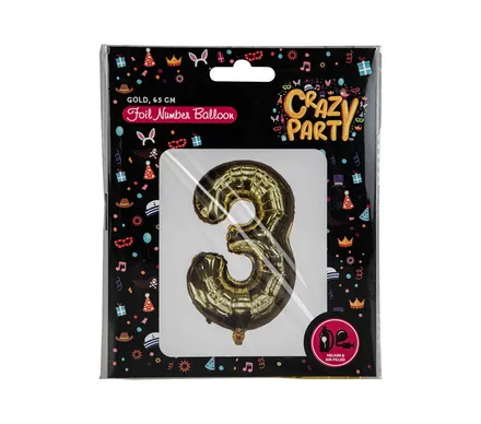 Gold Helium Foil Balloon, 3
