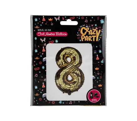 Gold Helium Foil Balloon, 8
