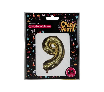 Gold Helium Foil Balloon, 9