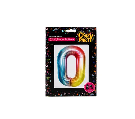 Rainbow Helium Foil Balloon, 0