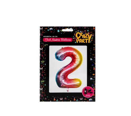 Rainbow Helium Foil Balloon, 2