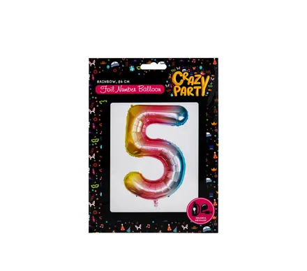 Rainbow Helium Foil Balloon, 5