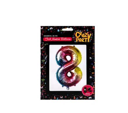 Rainbow Helium Foil Balloon, 8