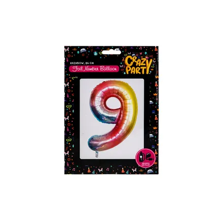 Rainbow Helium Foil Balloon, 9