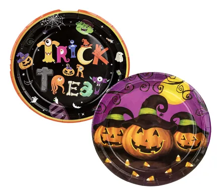 Party Plates, Halloween Themed, 10-Piece
