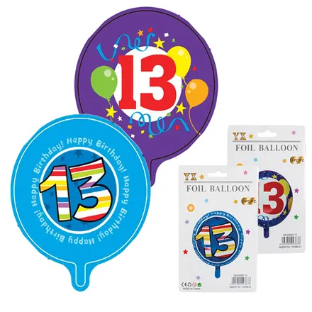 Milestone Foil Helium Balloon, 13