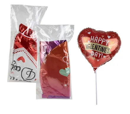 Balloon Heart, Air Filled With Stick