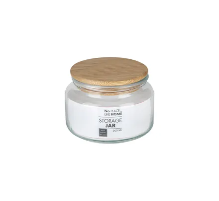 Bamboo Lid, Glass Storage Jar,300ml
