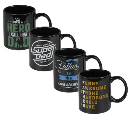Dad Mug Black Straight Shape, 320ml