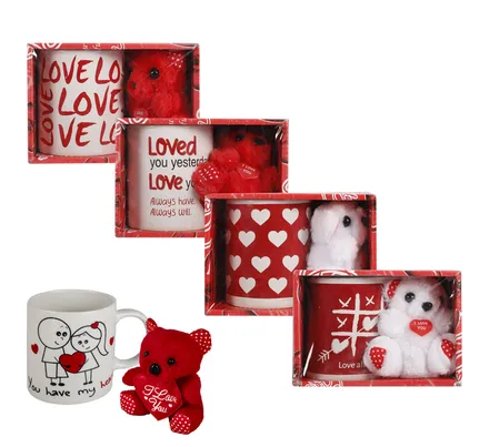 Love Mug With Plush Straight Shape