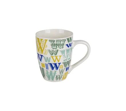 Letter Mug W, 400ml