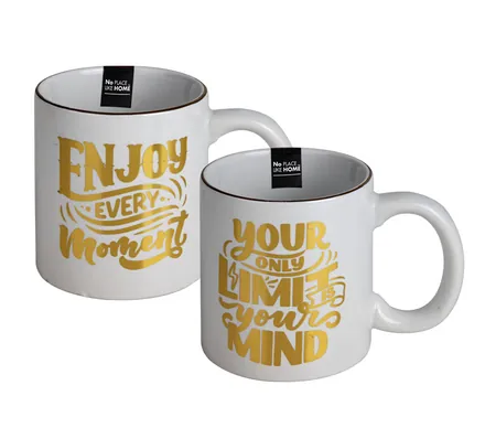 Motivational Mug Gold Print Assorted