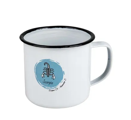 Enamel Horoscope Mug, Scorpio, 8cm