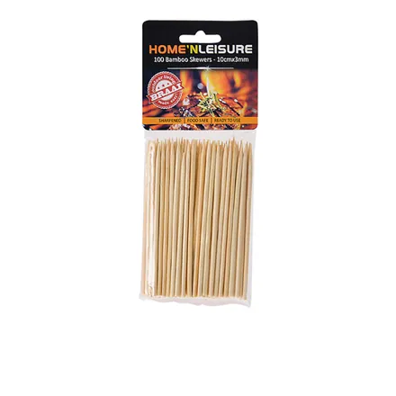 Bamboo Skewers 3mm X 10cm, 100 Pack