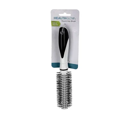 Round Black And White Hair Brush