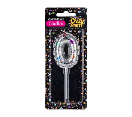 Birthday Candles,Metallic,Number 0