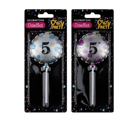 Birthday Candle, Balloon Round, 5