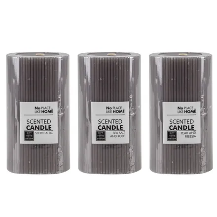Pillar Candle  Grey