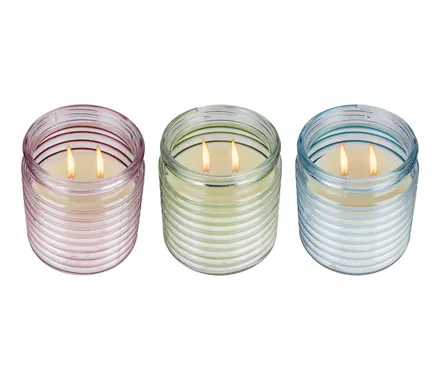 Scented Candle, In Glass Holder, 12.8cm