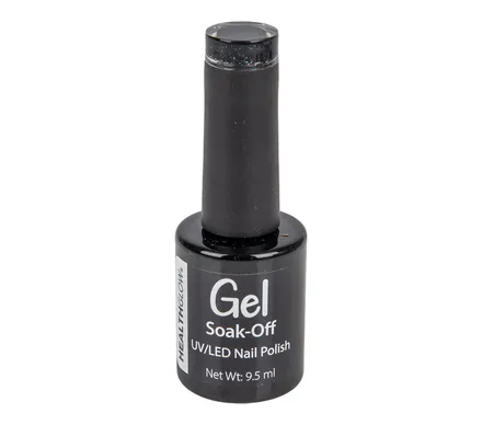Gel Nail Polish, Black Glitter