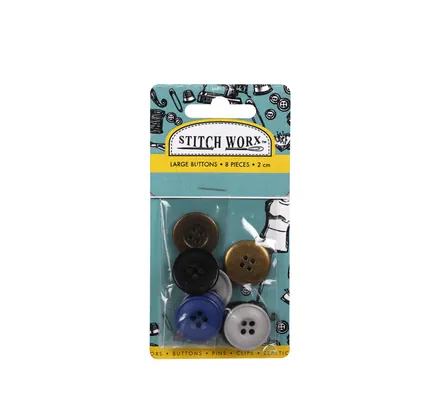 Pants Buttons 8 Piece, 2cm