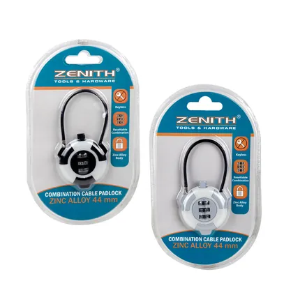 Padlock Combination 3 Wheel Cable