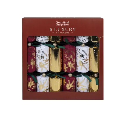 Luxury Christmas Crackers Box Of 6