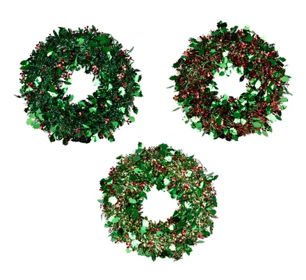 Christmas Tinsel Wreath, 47cm