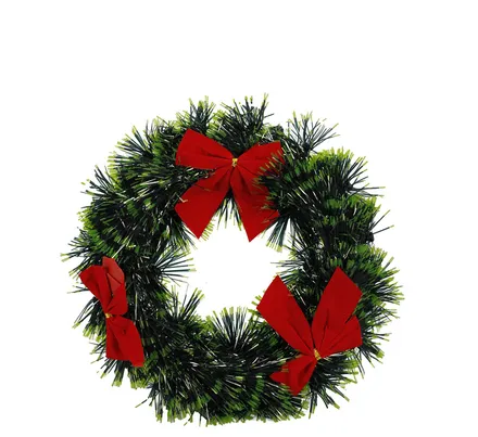 Christmas Wreath Tinsel, 24cm