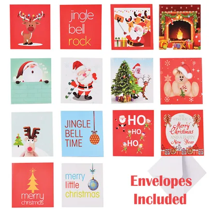 Mini Christmas Card & Envelope, 7 X 7cm