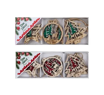 Tree Decor Wooden Ornament, 7cm
