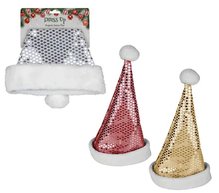Sequin Santa Hat Assorted