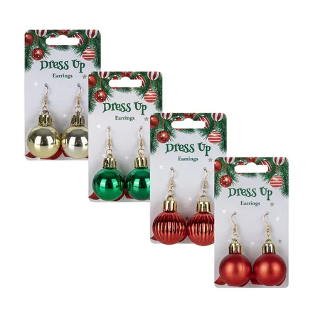 Christmas Dress Up Earings 6cm