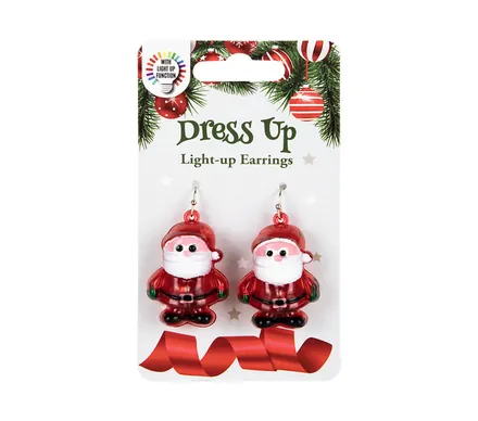 Chirstmas Dress Up Light Up Earrings