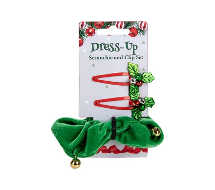 Chirstmas Dress Up Scrunchie/Clip Set