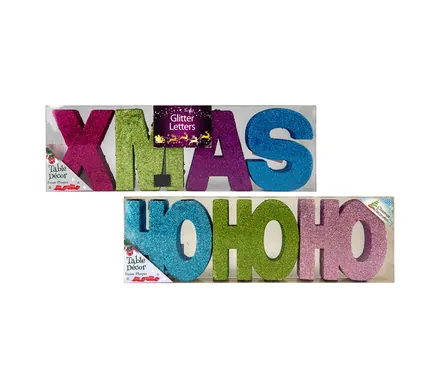 Christmas Décor Foam Glitter Plaque