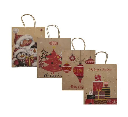Brown Paper Gift Bag, 26 X 32cm