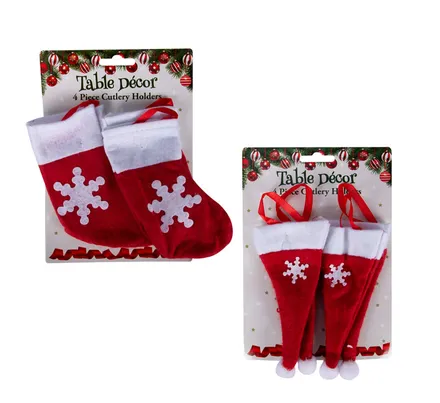 Christmas Cutlery Holder, 4-Piece