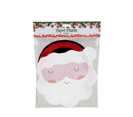 Christmas Santa Paper Plates