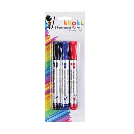 Permanent Marker Set, 3-Piece