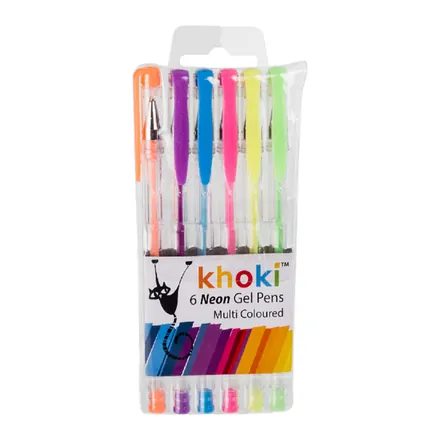 The Crazy Store - Neon Gel Pens, 6-piece The Crazy Store - Neon Gel Pens, 6-piece