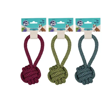 Dog Tug Toy With Ball, 16 X 6cm