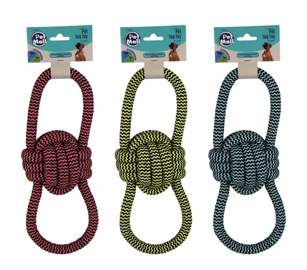 Dog Tug Toy With Double Loop, 33 X 10cm