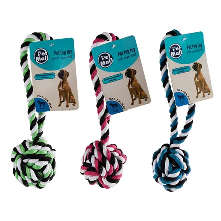 Dog Toy Jumbo Ball On Rope 8cm