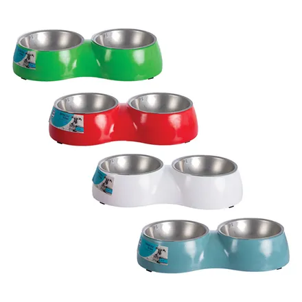 Pet Stainless Steel Double Bowl 12cm
