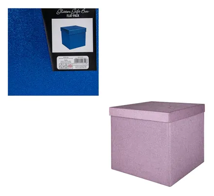 Flat Pack Glitter Gift Box