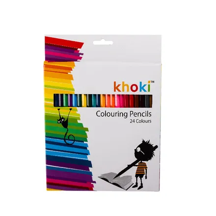 Long Pencil Crayons, 24-Piece